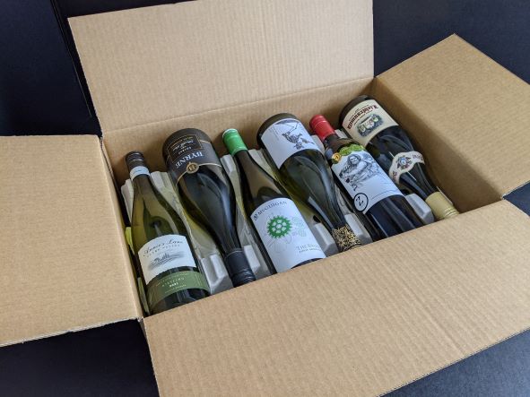 12 Bottle Wine RSC Carton laydown BROWN with Dividers (bundle 25)