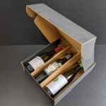 3 bottle laydown carton, wine packaging