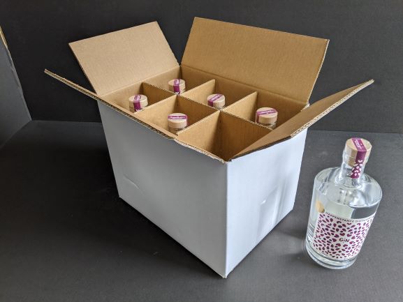 gin packaging, 6 bottles