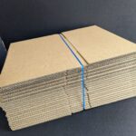 Bundles of cardboard boxes