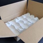 6 Bottle Carton with divider (paper mache / moulded pulp / fully recyclable)