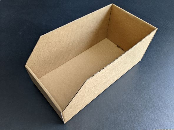 shelf picking cardboard box